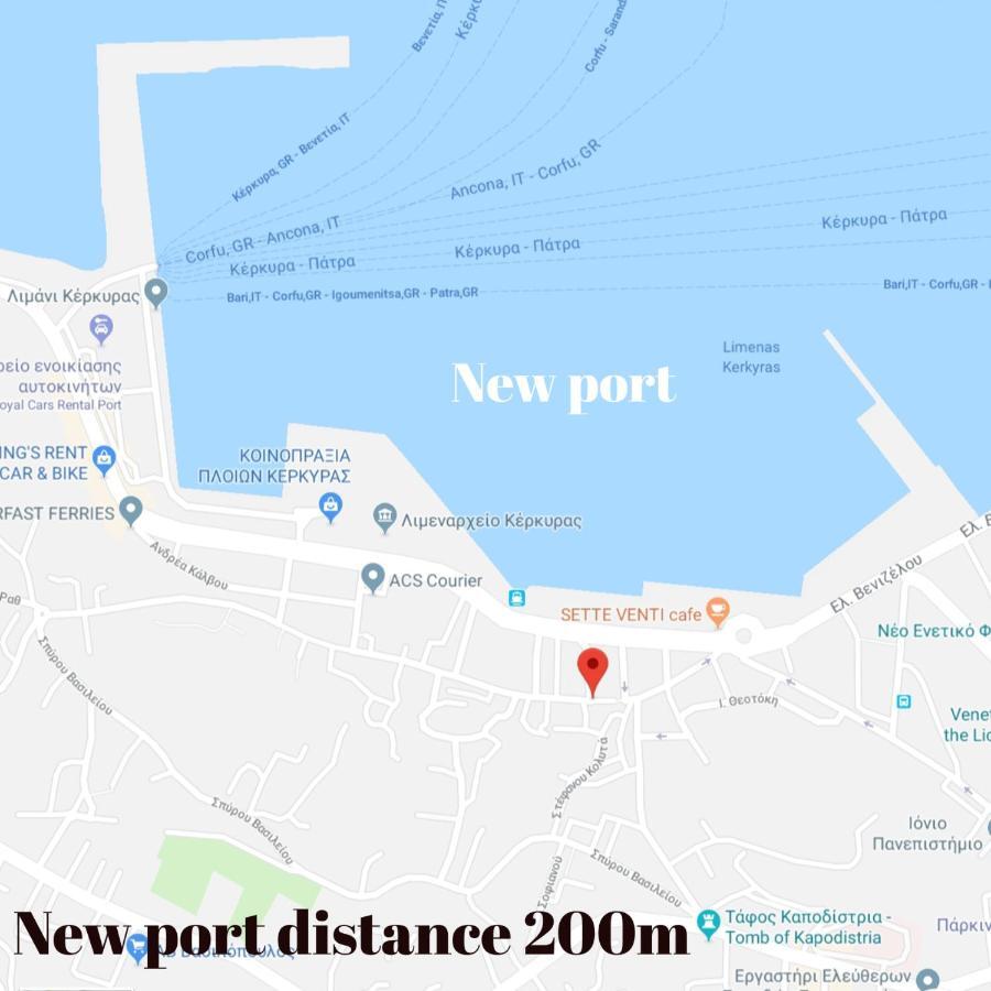 Joy New Port Studio Corfu Town Ngoại thất bức ảnh
