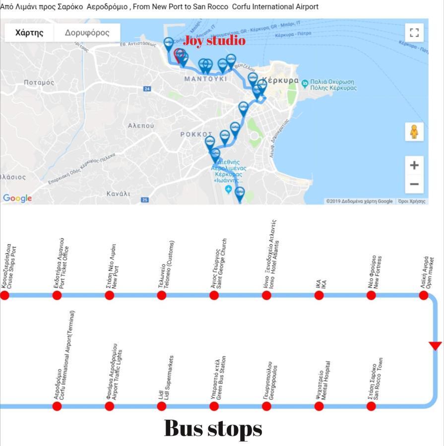 Joy New Port Studio Corfu Town Ngoại thất bức ảnh